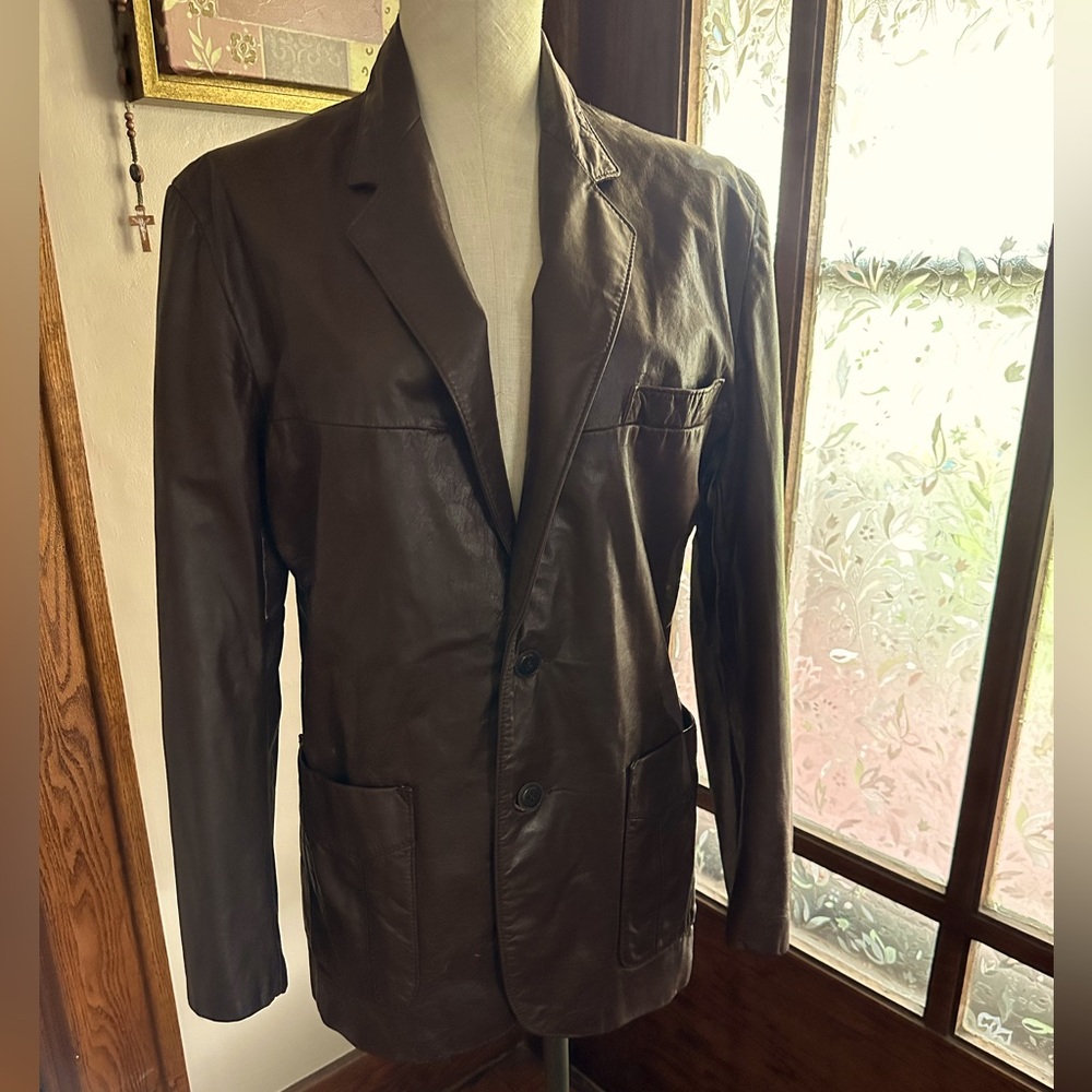 Vintage Clipper Mist size 38 Donnie Brasco style leather blazer/jacket